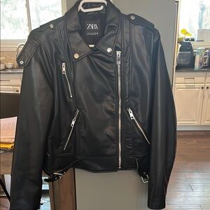 Zara Black Leather Jacket